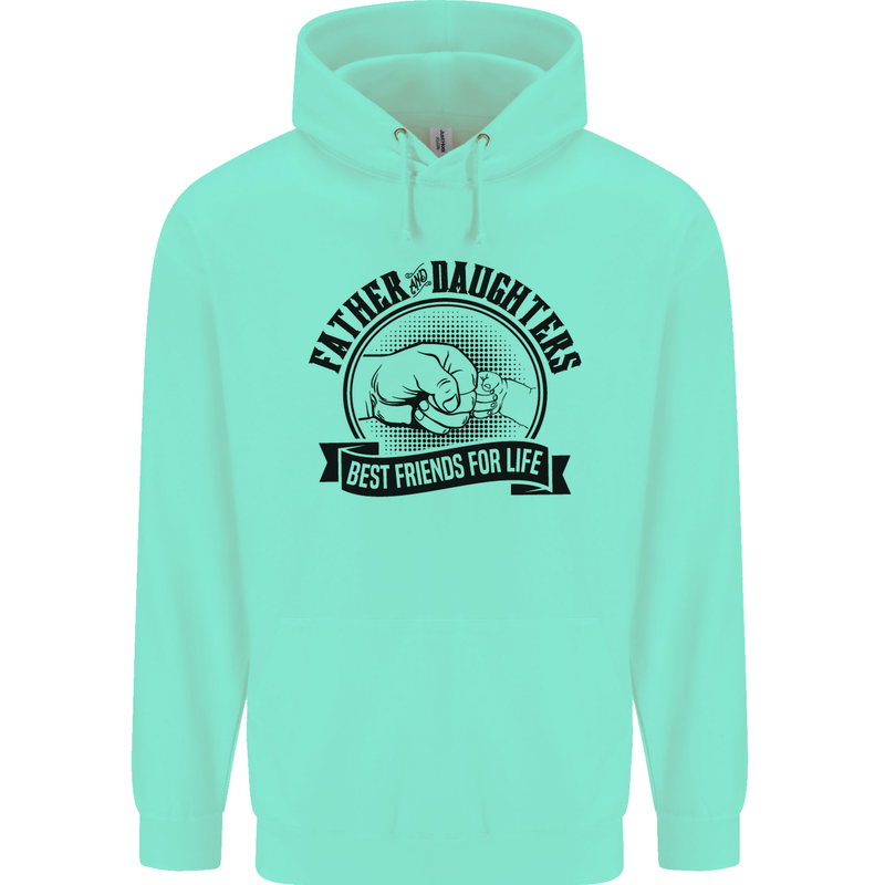 Father & Daughters Best Friends Fathers Day Childrens Kids Hoodie Peppermint