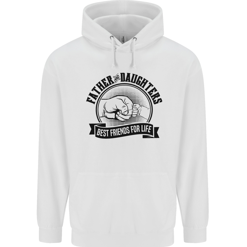 Father & Daughters Best Friends Fathers Day Childrens Kids Hoodie White