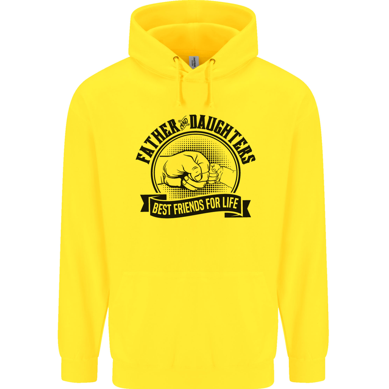 Father & Daughters Best Friends Fathers Day Childrens Kids Hoodie Yellow