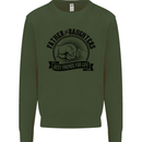 Father & Daughters Best Friends Fathers Day Mens Sweatshirt Jumper Forest Green