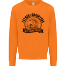 Father & Daughters Best Friends Fathers Day Mens Sweatshirt Jumper Orange