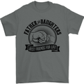Father & Daughters Best Friends Fathers Day Mens T-Shirt Cotton Gildan Charcoal