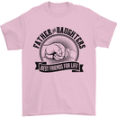 Father & Daughters Best Friends Fathers Day Mens T-Shirt Cotton Gildan Light Pink