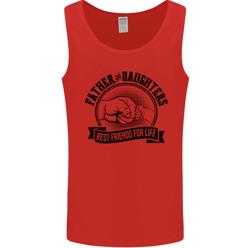 Father & Daughters Best Friends Fathers Day Mens Vest Tank Top Red