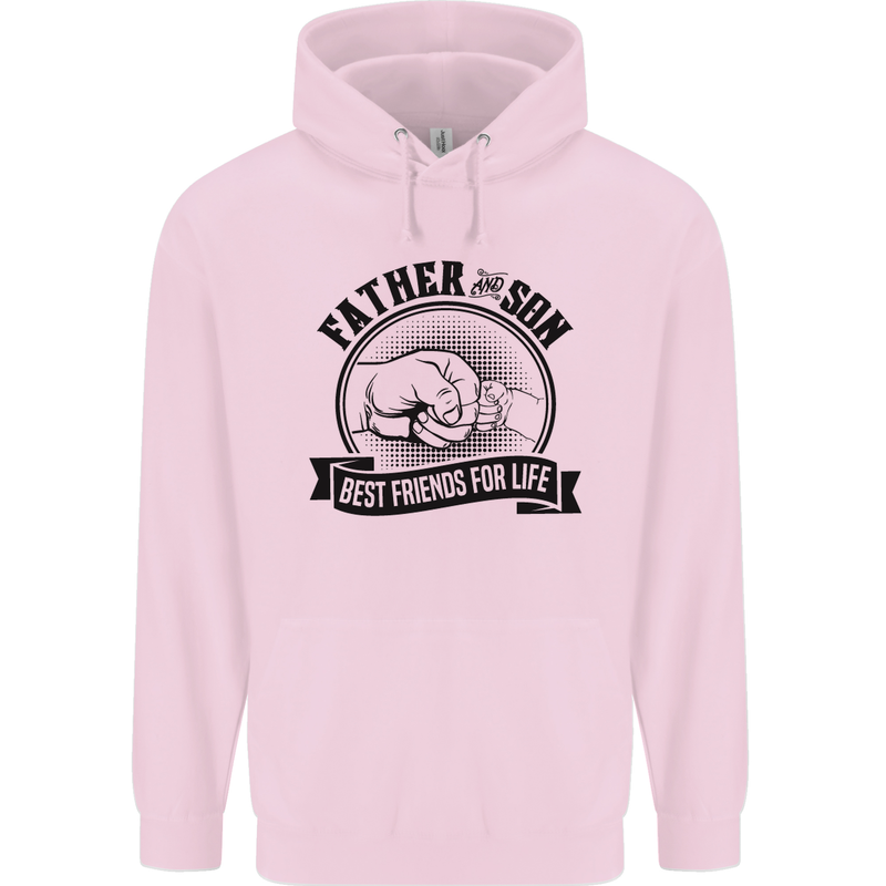 Father & Son Best Friends Father's Day Childrens Kids Hoodie Light Pink