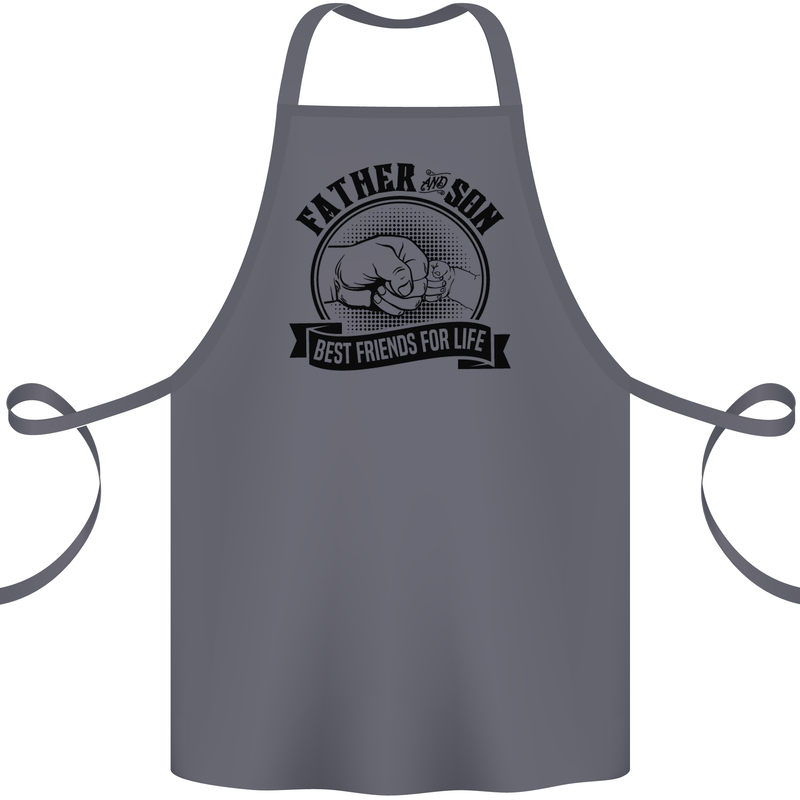 Father & Son Best Friends Father's Day Cotton Apron 100% Organic Steel