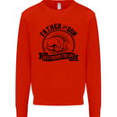 Father & Son Best Friends Father's Day Kids Sweatshirt Jumper Bright Red