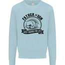 Father & Son Best Friends Father's Day Kids Sweatshirt Jumper Light Blue