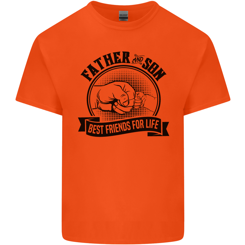 Father & Son Best Friends Father's Day Kids T-Shirt Childrens Orange