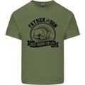 Father & Son Best Friends Father's Day Mens Cotton T-Shirt Tee Top Military Green