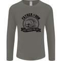 Father & Son Best Friends Father's Day Mens Long Sleeve T-Shirt Charcoal