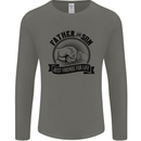 Father & Son Best Friends Father's Day Mens Long Sleeve T-Shirt Charcoal