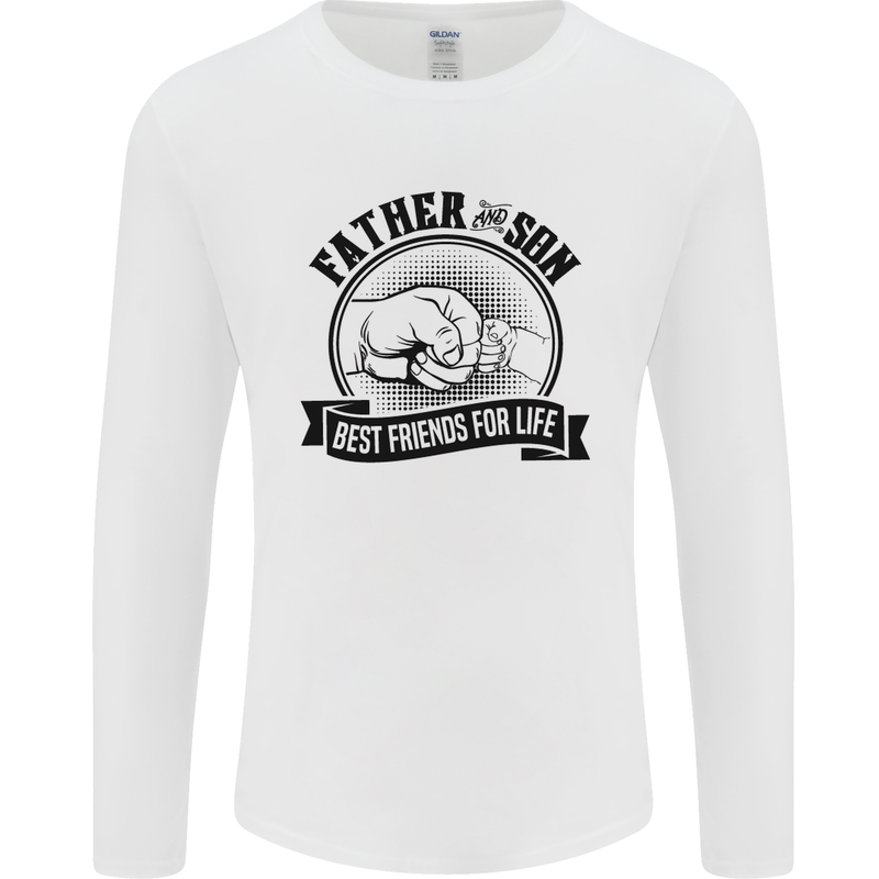 Father & Son Best Friends Father's Day Mens Long Sleeve T-Shirt White
