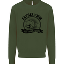 Father & Son Best Friends Father's Day Mens Sweatshirt Jumper Forest Green