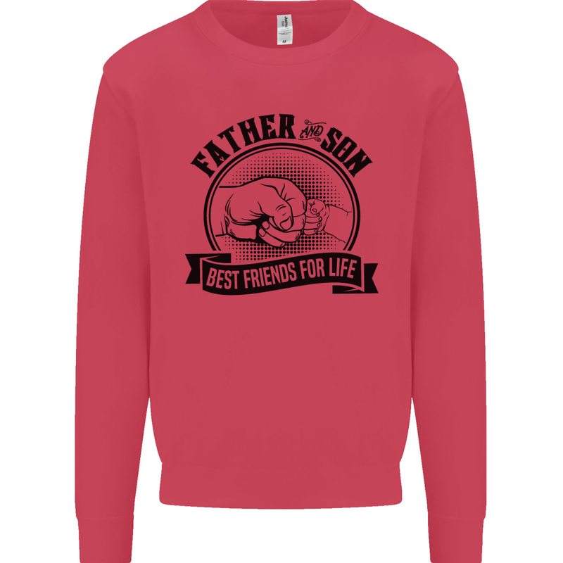 Father & Son Best Friends Father's Day Mens Sweatshirt Jumper Heliconia