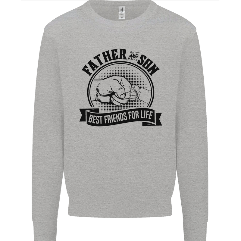 Father & Son Best Friends Father's Day Mens Sweatshirt Jumper Sports Grey