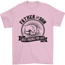 Father & Son Best Friends Father's Day Mens T-Shirt Cotton Gildan Light Pink