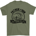 Father & Son Best Friends Father's Day Mens T-Shirt Cotton Gildan Military Green