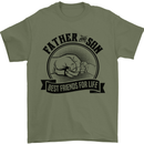 Father & Son Best Friends Father's Day Mens T-Shirt Cotton Gildan Military Green