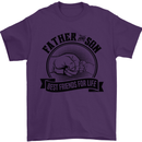 Father & Son Best Friends Father's Day Mens T-Shirt Cotton Gildan Purple