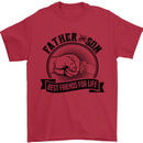 Father & Son Best Friends Father's Day Mens T-Shirt Cotton Gildan Red