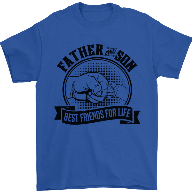 Father & Son Best Friends Father's Day Mens T-Shirt Cotton Gildan Royal Blue