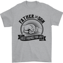 Father & Son Best Friends Father's Day Mens T-Shirt Cotton Gildan Sports Grey