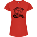 Father & Son Best Friends Father's Day Womens Petite Cut T-Shirt Red