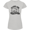 Father & Son Best Friends Father's Day Womens Petite Cut T-Shirt Sports Grey
