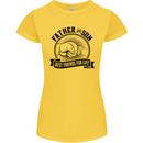 Father & Son Best Friends Father's Day Womens Petite Cut T-Shirt Yellow