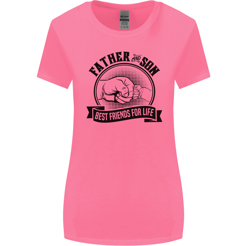 Father & Son Best Friends Father's Day Womens Wider Cut T-Shirt Azalea
