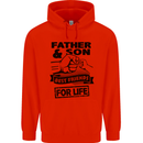 Father & Son Best Friends for Life Childrens Kids Hoodie Bright Red