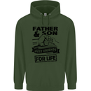 Father & Son Best Friends for Life Childrens Kids Hoodie Forest Green