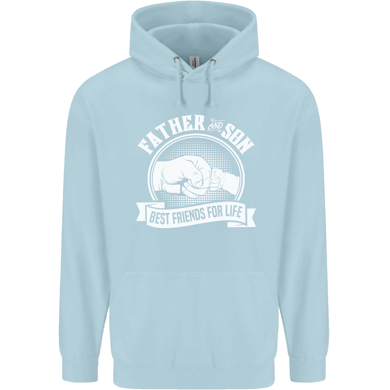 Father & Son Best Friends for Life Childrens Kids Hoodie Light Blue