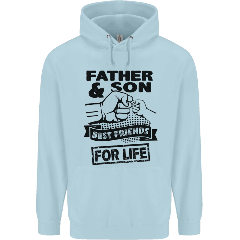 Father & Son Best Friends for Life Childrens Kids Hoodie Light Blue