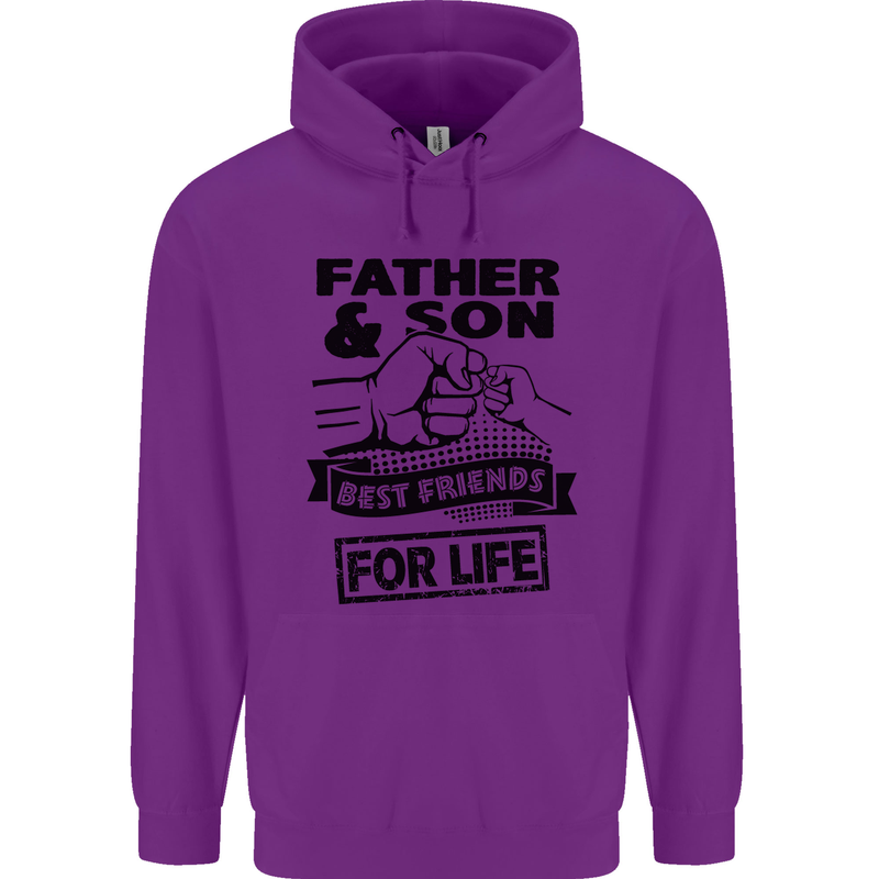 Father & Son Best Friends for Life Childrens Kids Hoodie Purple