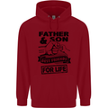 Father & Son Best Friends for Life Childrens Kids Hoodie Red