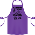 Father & Son Best Friends for Life Cotton Apron 100% Organic Purple