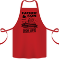 Father & Son Best Friends for Life Cotton Apron 100% Organic Red