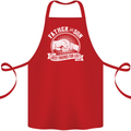 Father & Son Best Friends for Life Cotton Apron 100% Organic Red