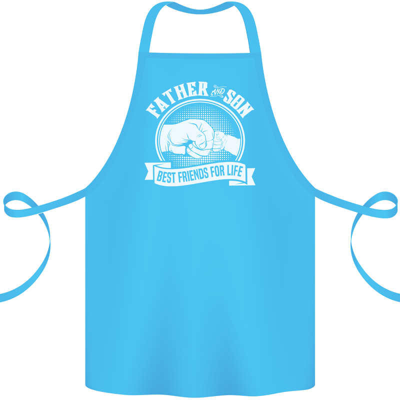 Father & Son Best Friends for Life Cotton Apron 100% Organic Turquoise