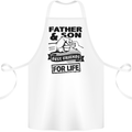 Father & Son Best Friends for Life Cotton Apron 100% Organic White