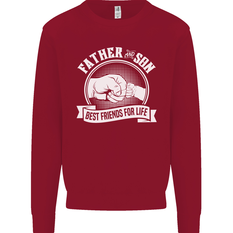Father & Son Best Friends for Life Kids Sweatshirt Jumper Red