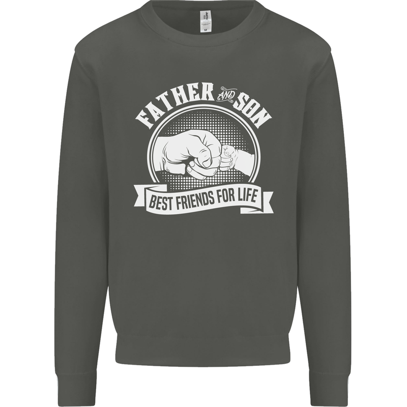 Father & Son Best Friends for Life Kids Sweatshirt Jumper Storm Grey