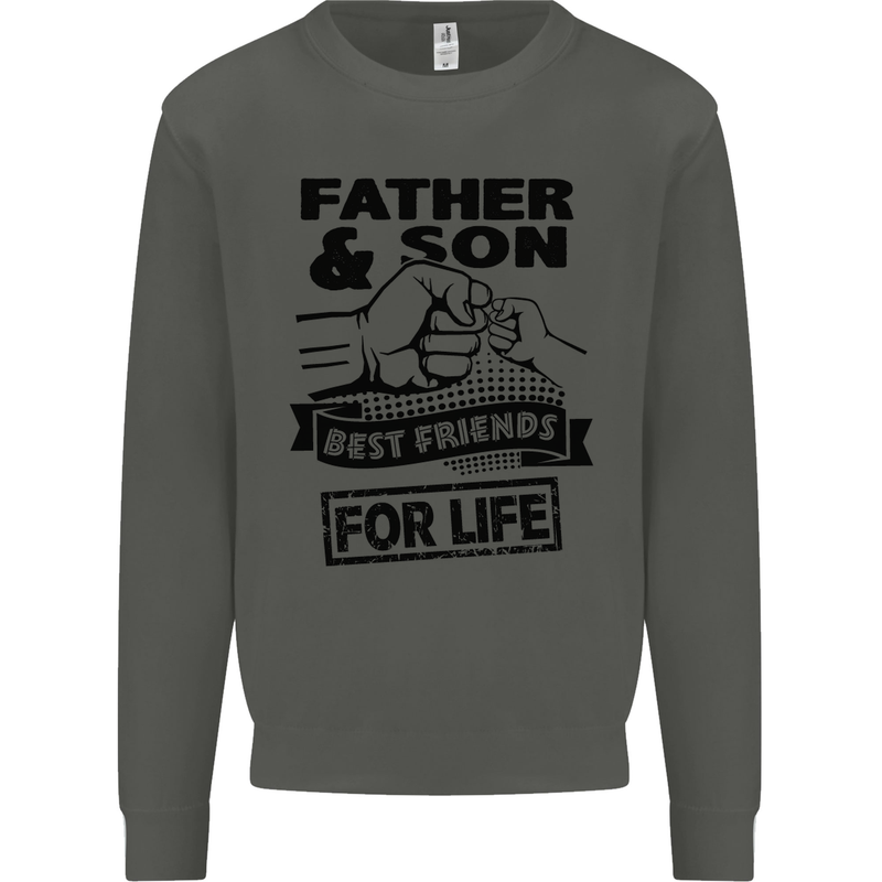 Father & Son Best Friends for Life Kids Sweatshirt Jumper Storm Grey