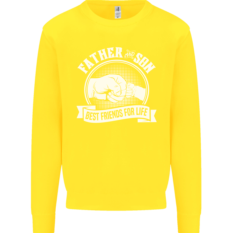 Father & Son Best Friends for Life Kids Sweatshirt Jumper Yellow