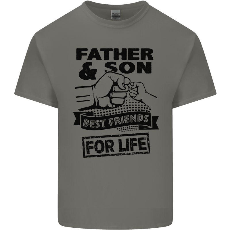Father & Son Best Friends for Life Kids T-Shirt Childrens Charcoal