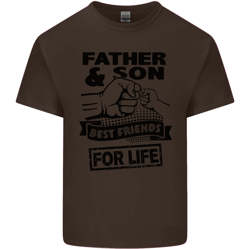 Father & Son Best Friends for Life Kids T-Shirt Childrens Chocolate