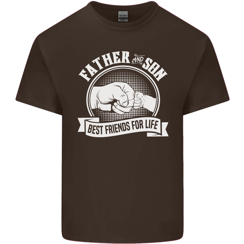 Father & Son Best Friends for Life Kids T-Shirt Childrens Chocolate