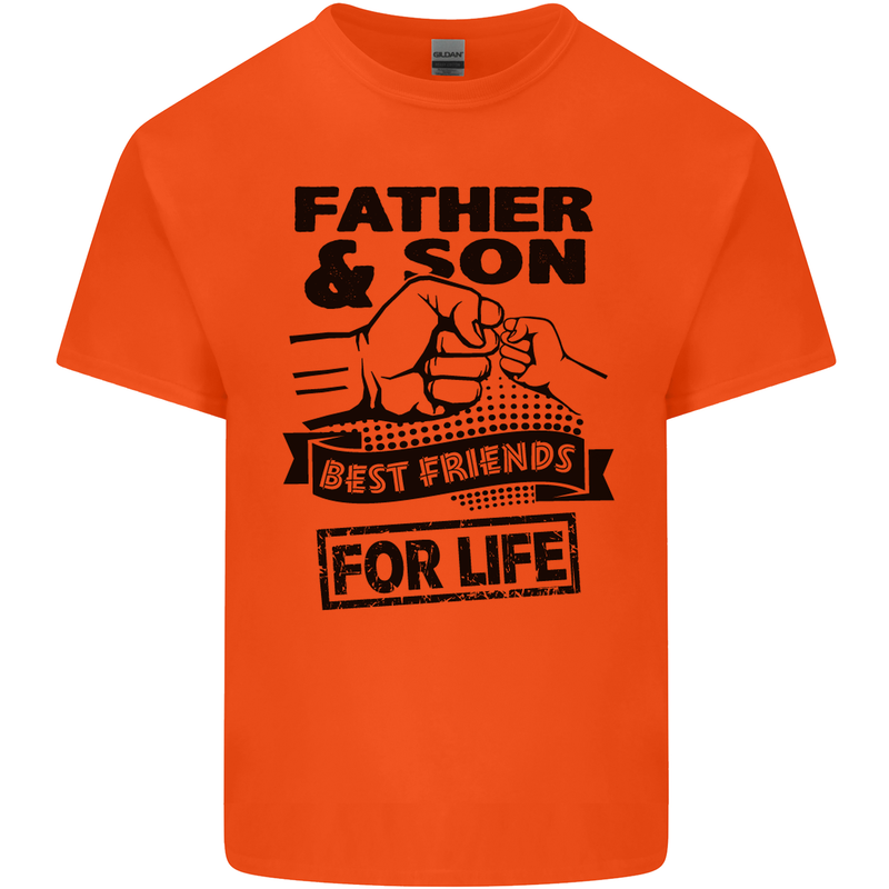 Father & Son Best Friends for Life Kids T-Shirt Childrens Orange